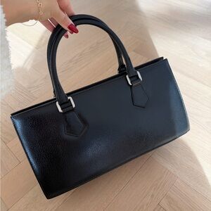 Vintage 90’s Genuine Leather Elongated Handbag